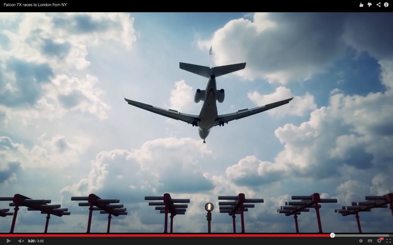 Falcon 7X races to London from NY – Dassault 7X